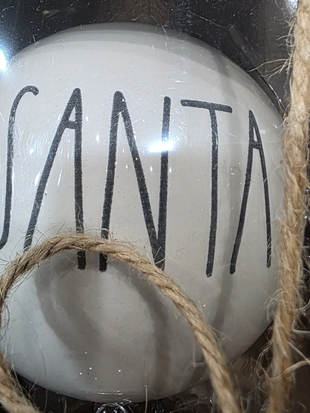 Rae Dunn White 'Santa / Jolly / Holly / Jingle' Ceramic Ornament Set